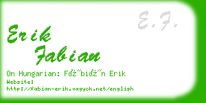 erik fabian business card